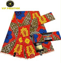 VIP Prestige Holland Wax – Red Yellow Blue Sunflower Mosaic