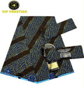 VIP Prestige Holland Wax – Gold Brown Blue Chain Geometric