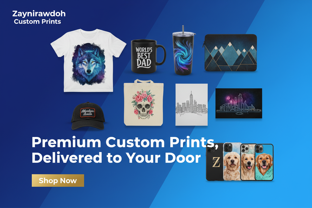 Zaynirawdoh Custom Prints Product Banner